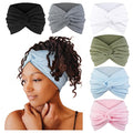 Tobeffect 7'' Wide Headbands for Women, Extra Large Turban Headband Boho Hairband Thick Cloth Fabric Head Bands Hair Accessories, 6 Pack