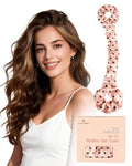 BONNET QUEEN Satin Heatless Hair Curler, Overnight Curls for Long Hair, ultra soft Heatless Curling Rod & 2 Scrunchies,Damage-Free Styling, Soft Hair Curlers for Overnight Use(Pink)