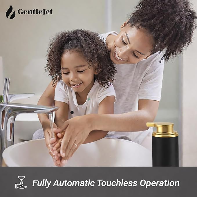 SimpleFoam Automatic Foaming Soap Dispenser – Touchless Sensor, USB-C Rechargeable, IPX5 Waterproof, Dual Output for Bathroom Kitchen Sink, ABS Compact Design