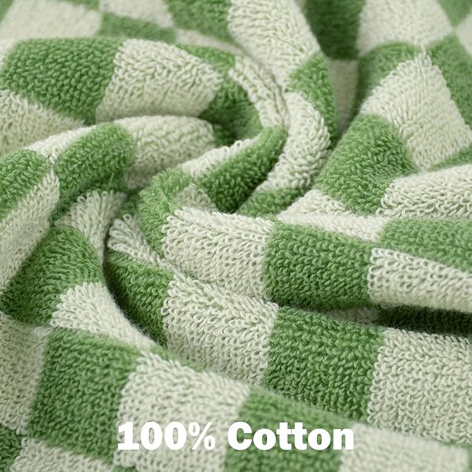 Jacquotha Washcloths 12 Pack Checkered - Wash Cloths for Showering (13"x13") in 4 Colors, Multi-Purpose Bathroom Face Cloths, Soft and Cute