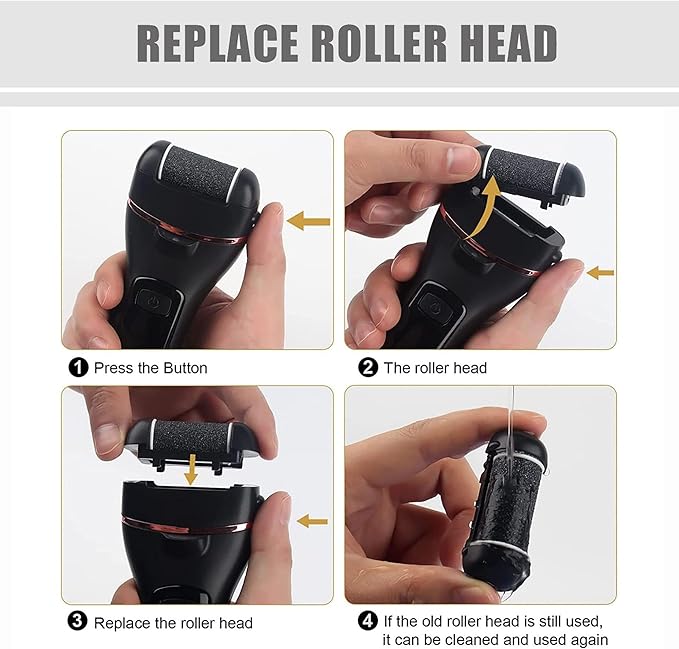 12 Pack Electric Pedicure Device Replacement Roller Heads with Same Mineral Stone for Feet Care Perfect Grinding Heads for Callus Remover for Daily Maintenance (12pcs Light Coarse)