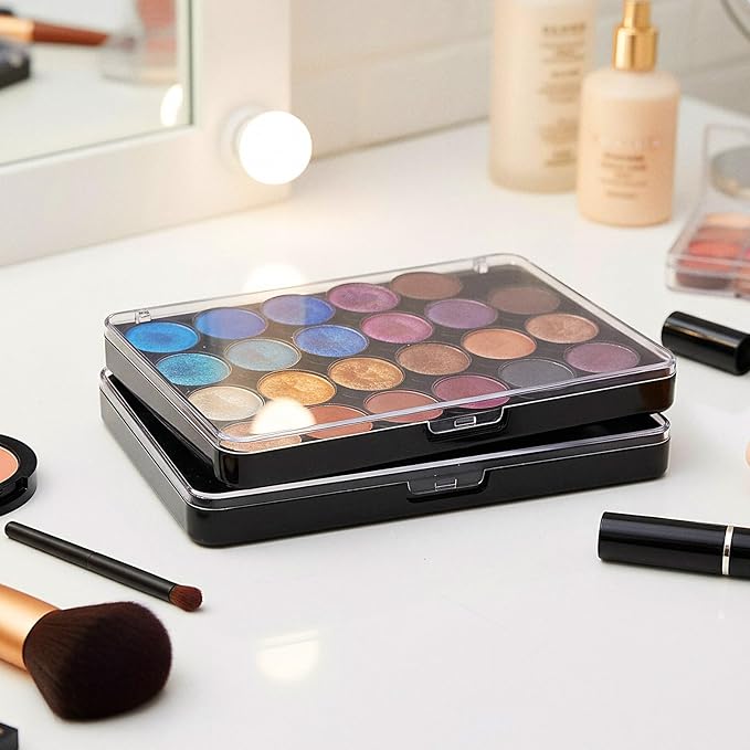 6 Pcs Magnetic Makeup Palette, Empty Cosmetics Storage Box with Clear Top for Eyeshadow, Blush, Powder, Lipstick DIY Organization, 5.51x3.94 Inch