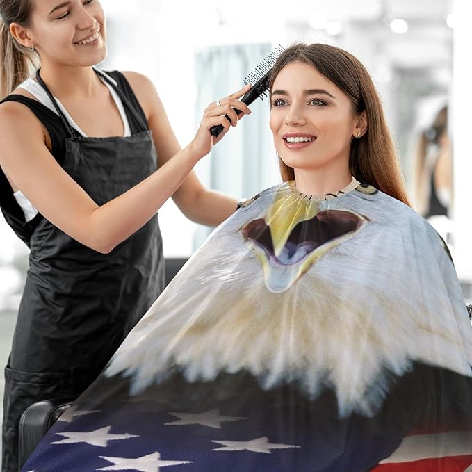 visesunny Professional Barber Cape Polyester Hair Cutting Salon Cape Apron Anti-Static Beard Bib Grooming Apron