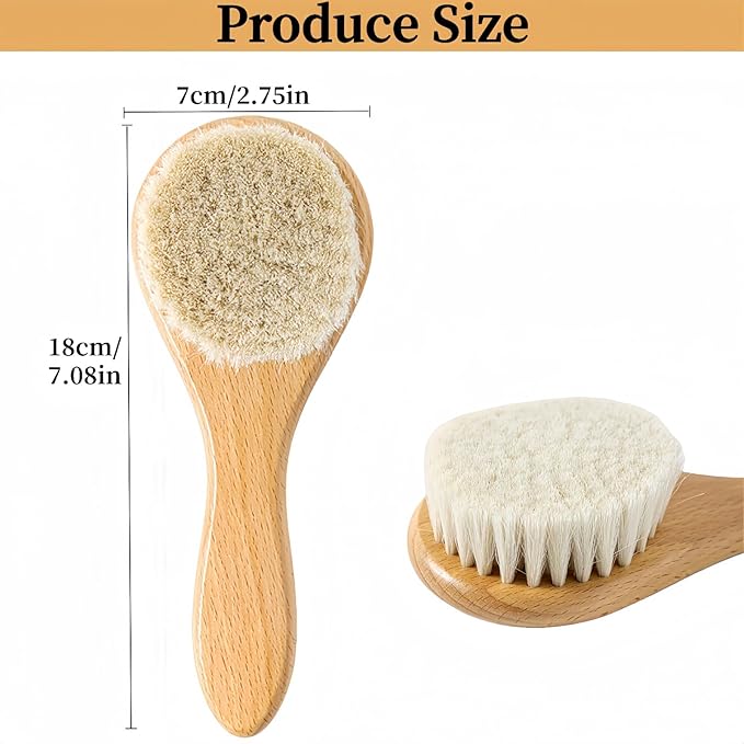 Chicken Feather Brush,Extra Soft wool Pet Brush with Wood Handle,suitable for Dog Chicken Cat Hamsters Guinea Pigs Rabbits and Small Animal Grooming and Bath Care