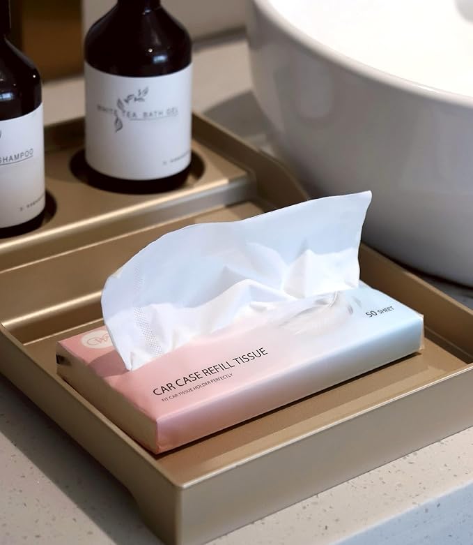 Car Tissue Refills Facial Tissues Refills for Car Visor Tissue Holder, Travel Tissue Tubes Box Container Perfect Fit Car Cup Holders