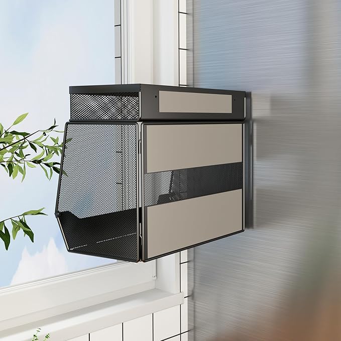 Magnetic Shelf for Fridge 2-Tier Baskets - Fruit Potato Onion and Vegetable Storage Bins, Magnetic Spice Rack For Refrigerator, Heavy Duty Fridge Organizer For Refrigerator, Kitchen Counter, Cabinet