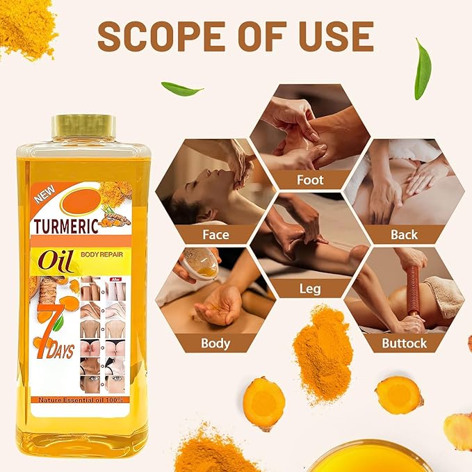 Soft 7 oil, Soft 7 Turmeric Oil, Soft 7 Turmeric oil for skin, Natural Moisturizing Nourishing for Face and Body Oil For All Skin Types