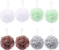 8 Small Mesh Pouf Bath Sponge - Mesh Loofah Body Exfoliating Shower Ball Shower Sponge