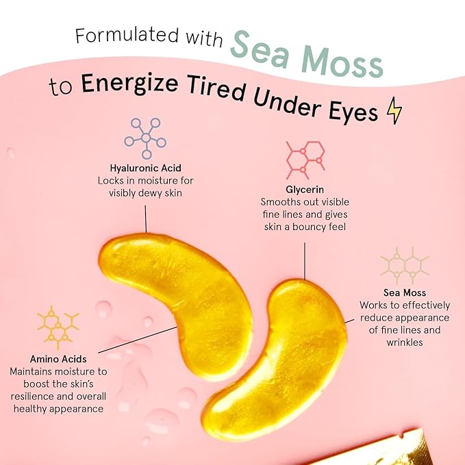 grace & stella Award Winning Under Eye Mask - Birthday Gifts for Women - Gel Eye Patches for Dark Circles, Puffy Eyes, Wrinkles, Undereye Bags - Gifts for Teen Girls - Vegan (48 Pairs, Gold)
