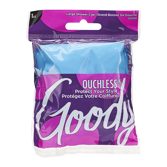 Goody Styling Essentials Shower Cap, 1 Count - Protect Your Hairstyle While Remaining Comfortable - Made with Durable and Waterproof Materials - Hair Accessories for Men, Women, Boys, and Girls