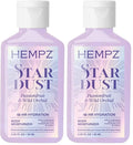 Hempz NEW Mini Star Dust Body Lotion, Iridescent Glow Shimmer, Passionfruit and Wild Orchid, Hydrating and Nourishing Moisturizer, 2.25 fl.oz. (Pack of 2)