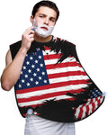 Men's Beard Maintenance Apron, Waterproof & Easy Clean, Grunge USA American Flag