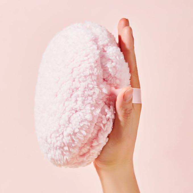 COSHINE Jumbo Body Powder Puff, 6 INCH (15cm) Extra Large Dust Powder Puff Applicator For Loose Mineral Powder Body Powder Shimmer Powder (PINK)