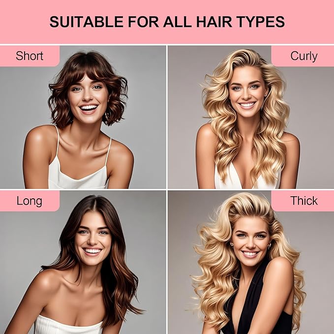 Heatless Curls Overnight Set - Jumbo Overnight Hair Curlers to Sleep In, Soft Velvet Hair Rollers for Women, No Damage Curls Styling Tools 8pcs