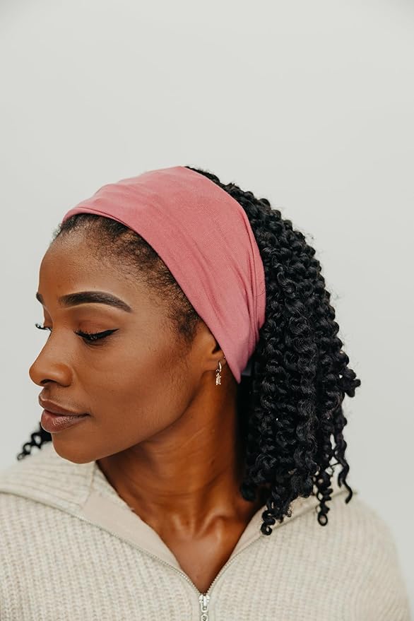 Maven Thread 4" Wide Workout Headbands for Women (2 Pack) – Non-Slip Sweatbands for Gym, Running & Yoga