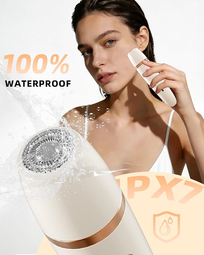 Ufree Bikini Trimmer Electric Razors for Women, Rechargeable Pubic Hair Trimmer Electric Shaver for Legs Body Hair, Bikini Shaver IPX7 Waterproof, White