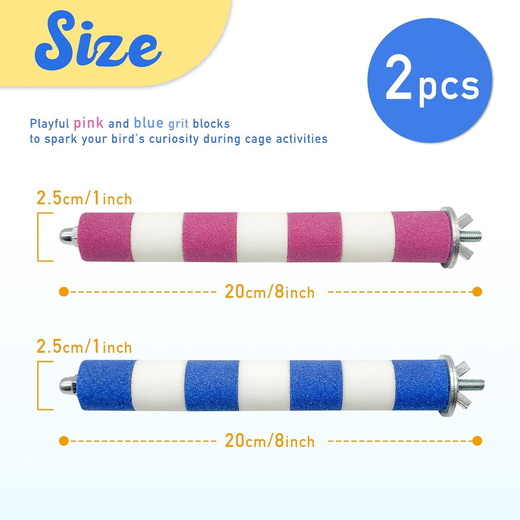 Bird Perches for Cage Bird Cage Accessories Toys Parrot Sand Paw Grinding Stick for Budgies Lovebirds Cockatiels Conures Quakers Small to Medium Birds
