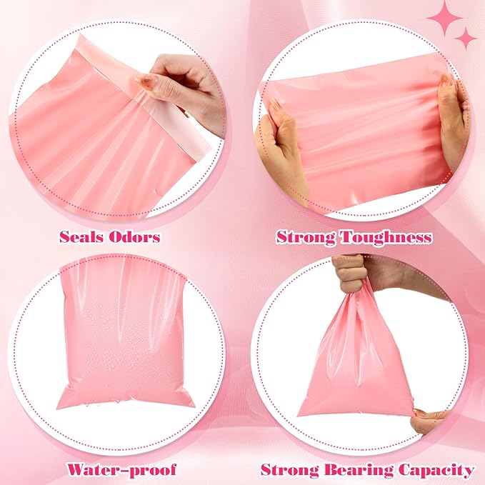 Fulmoon 300pcs Sanitary Napkin Disposal Bag Disposable Sanitary Bag Personal Care Disposal for Tampons Trash Bags period Tampon Bags for Women Privacy Handling Sack Diaper Sack(Light Pink)