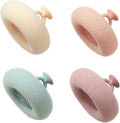 Soft Sunflower Bath Ball with Suction Cup Hook, 3D Textured Mesh Exfoliating Bath Sponge Cleaning Brush，New Silicone Massage Center for Deep Cleansing (Off-White+Flesh Pink+Light Cyan+Purple)