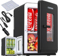 Mini Fridge for Bedroom, 15 Litre/21 Cans Portable Mini Refrigerator with AC/DC Power for Office, Dorm and Car, Thermoelectric Cooler & Warmer Skincare Fridge for Drinks, Food, Cosmetics