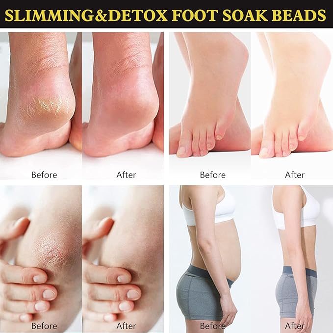 10PCS Herbal Body Detox Foot Soak Beads, Detox & Shaping Cleansing for Men and Women, Daily Rebody Body Detoxingherbs Foot Soak Beads for a Relaxing and Soothing Experience (2 Pack /10 PCS)