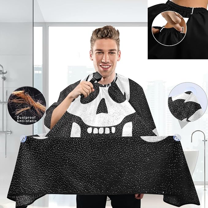 visesunny Professional Barber Cape Polyester Hair Cutting Clippings Catcher Grooming Cape Apron for Shaving Trimming For Men