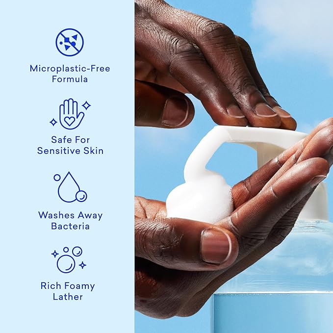 BLUELAND Hand Soap Starter Set, 1 Refillable Glass Foaming Hand Soap Dispenser with 4 Refill Tablets, Variety Scents, 4 x 9 Fl oz