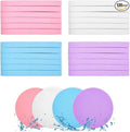 120Pcs Facial Compressed Facial Sponges for Women, Coldairsoap PVA Professional Makeup Sponge Female Removal Pads Compress Exfoliating Face Cleansing Rounds Wash Pad(pink+white+blue+purple)