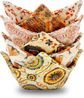 Cotton Microwavable Bowl Cozy ，Set of 6，Microwave-Safe Hot Bowl Holders, Soup Bowl Cozy Hot Pads，Prevent Hand from Heat and Maintain Food Warm，Ideal Household Gift Store（A）