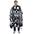 Professional Waterproof Leopard Hair Cutting Cape with Snaps, Polyester Salon Cape with Adjustable Neckline for Professional Stylists and Home Use