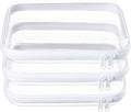 3-Pack Medium Clear Hard Shell Zipper Pouches, Clear Zipper Bags, Hard Case Pouches for Purse & Diaper Bag Organizer,and Travel Essentials（3M）