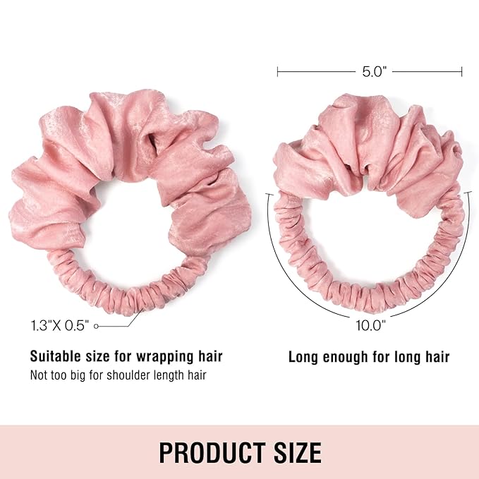 Curling Scrunchie, Heatless Hair Curler to Sleep In, No Heat Curls for Long Hair, Soft Sleep Hair Roller (Pink, 1 Count)