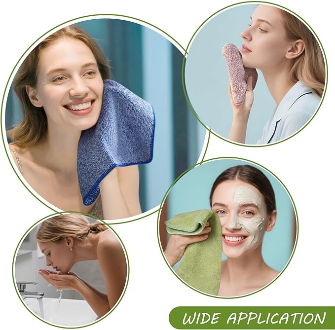 SINLAND Microfiber Face Towels Ultra Soft Facial Washcloths Face Cloth for Bath 12Inch x 12Inch 6 Pack