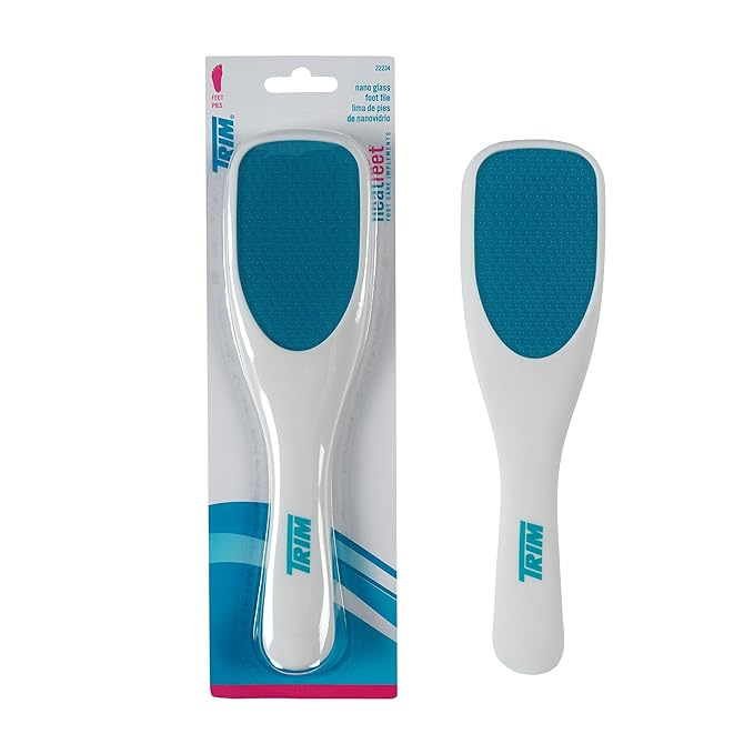 Trim Neat Feet Foot Care Implements Nano Glass Foot File, Hard Skin Remover for Feet, Manual Scraper, Callus Remover, Removes Dead Skin, Smooth Foot Health, Durable Pedicure Tool, Wet Or Dry, 1 Count