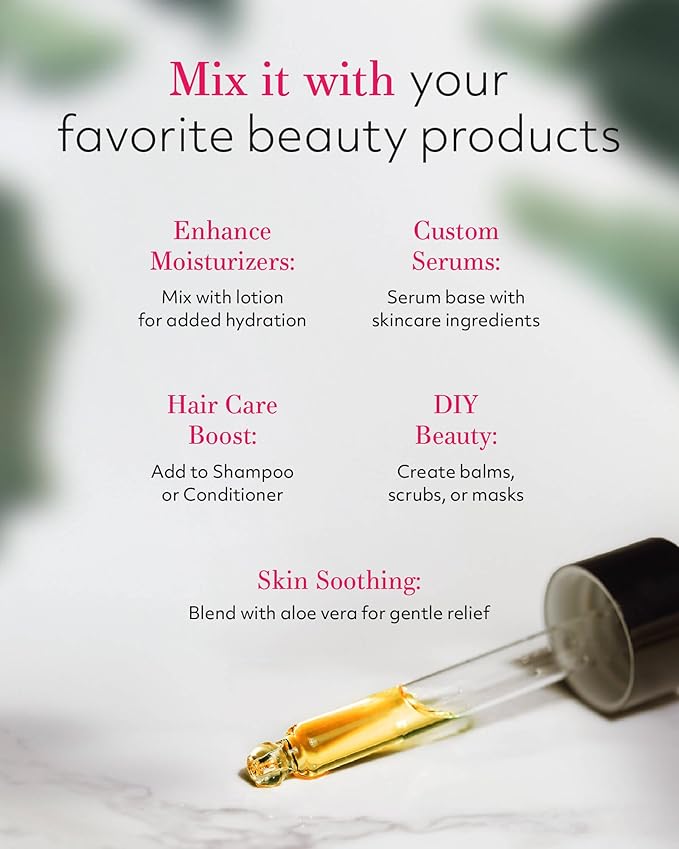 Leven Rose Jojoba Oil Organic, Pure Cold Pressed Carrier Oil, Natural Unrefined Moisturizer for Skin Hair and Nails 4 oz