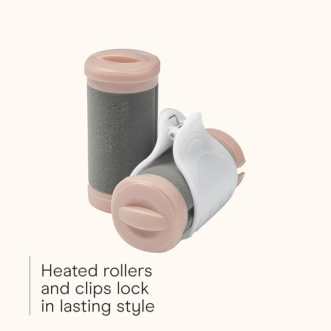 INFINITI PRO CONAIR Ceramic Flocked Hot Rollers for Women, 20 Assorted Hair Curlers with Clips, 85-Second Heat-Up, For Long, Medium, and All Hair, White