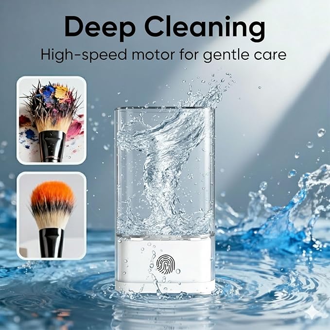 Electric Makeup Brush Cleaner Machine – 7000 RPM Deep Clean for All Make up Brush Types, Automatic Beauty Tool for Home & Travel, Ideal Gift for Women Wife Girlfriends