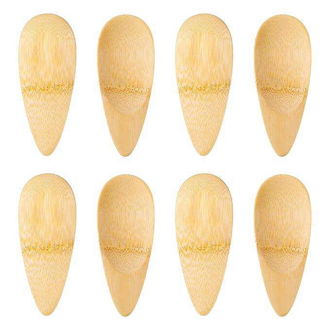 8 Pcs Deodorant Cream Applicators, Portable Face Applicator Bamboo Face Mask Spatula Multi-functional Beauty Spa Mini Spoon Makeup Beauty Tools Set for Deodorant Cream Cosmetic Mask Mud Clay