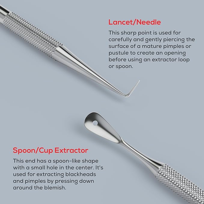 Suvorna Skinpal Milia Remover, Milia Extractor, Acne Needle, Cyst Removal, Blackhead and Whitehead Removal, Pimple Popper Tool, Pimple Extractor, Blemish Remover Tool and Comedone Extractor.