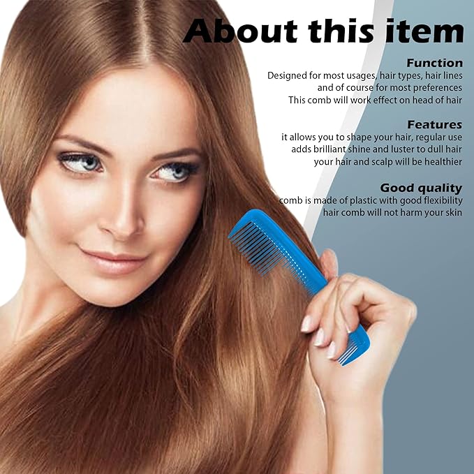 Soft 'N Style Hair Care 4-Pack Comb - Not Breakable - mens comb/fine tooth comb/peines para cabello