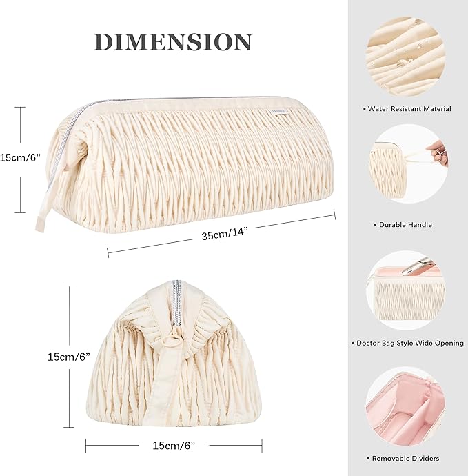 Leudes Dyson Airwrap Travel Case for Shark Hair Dryer Airstraight Flex Style Hair Attachment Tool Organizer Accessories Air Wrap Flat Curling Iron Carrying Case (Beige)