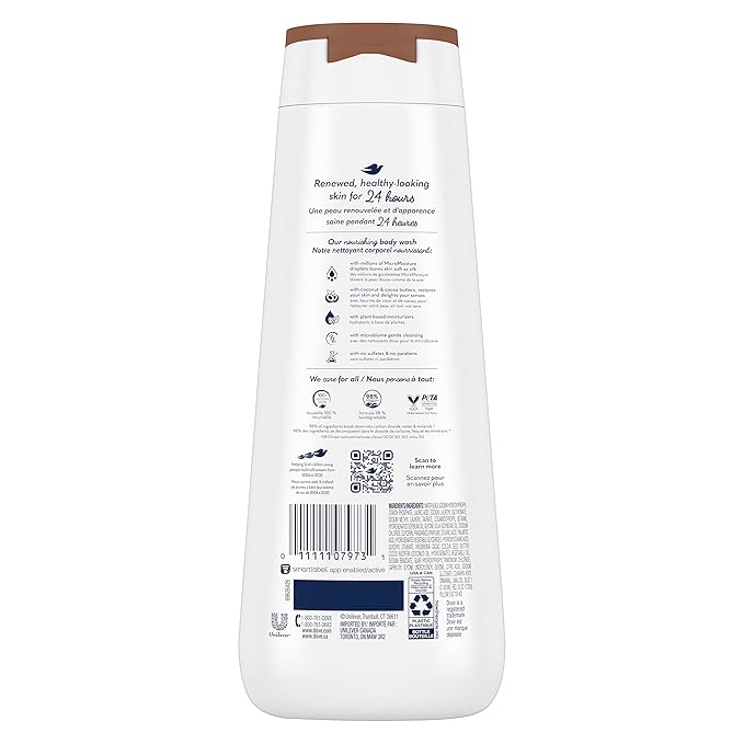 Dove Body Wash Restoring Coconut & Cocoa Butter 4 Count
