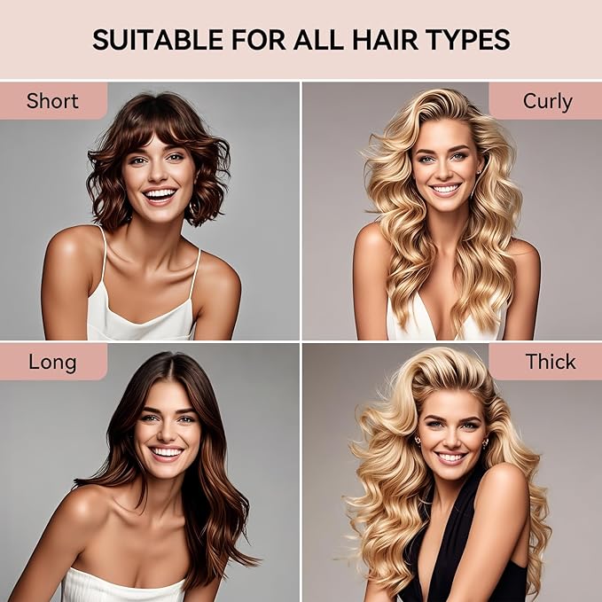 Heatless Curls Overnight Set - Jumbo Overnight Hair Curlers to Sleep In, Soft Velvet Hair Rollers for Women, No Damage Curls Styling Tools 8pcs
