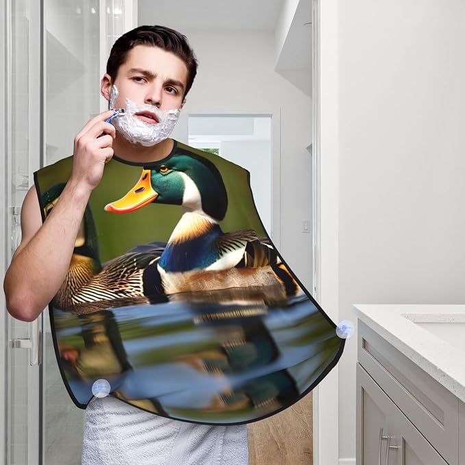 Abstract Paint Splashes Print Beard Bib Shaving Apron, Beard Hair Trimming Cape Gift For Dad
