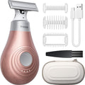 2026 New Bikini Trimmer for Women - Small But Powerful Electric Razors, Intimate Pubic Hair/Lady Facial Painless Removal, USB-C Cordless Body Shaver for Trip, Replaceable Wet/Dry Blade, Gold