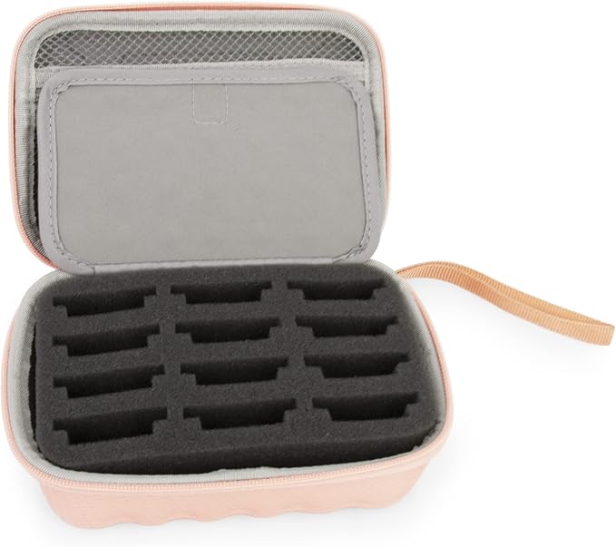 CASEMATIX Rose Gold Clipper Blade Holder - Protective Storage Case with Barber Blade Holder Foam and Hard Shell Impact-Resistant Outer