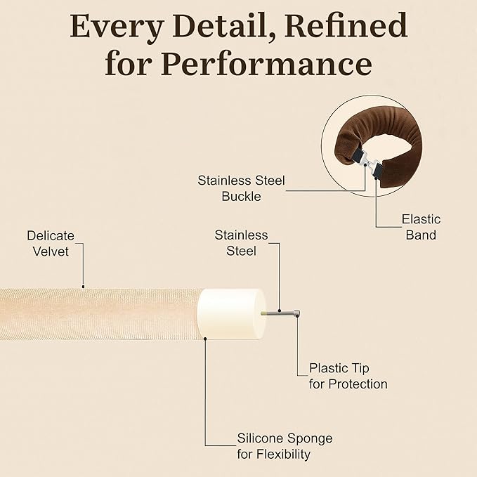 Overnight Blowout Rods | Heatless Curls for Long or Short Hair Rollers Blow Out Curling Rod No Heat Flexi Foam Tubes Silk Satin Velvet Soft Curlers to Sleep In Tools Set by VISOFO (Blonde, 3 Set)