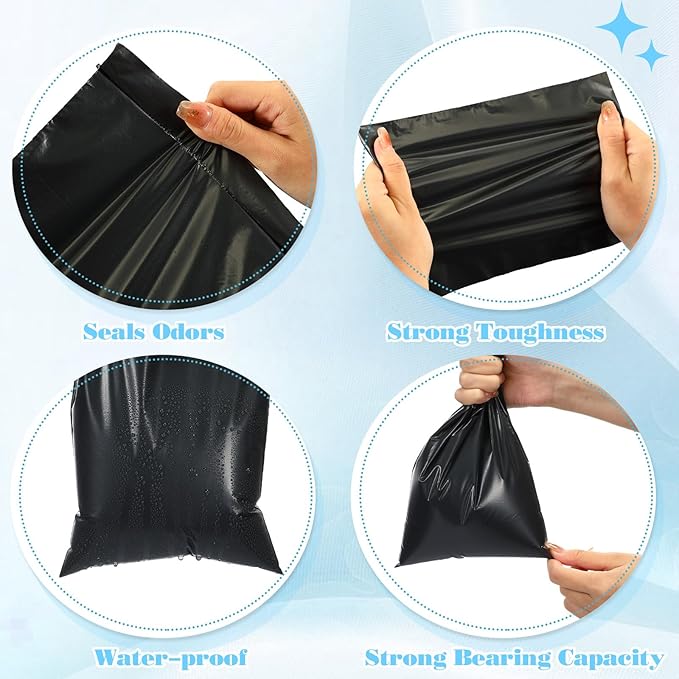Fulmoon 300pcs Sanitary Napkin Disposal Bag Disposable Sanitary Bag Personal Care Disposal for Tampons Trash Bags period Tampon Bags for Women Privacy Handling Sack Diaper Sack(Black)
