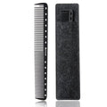 HYOUJIN 605 Black Carbon Fine Cutting Comb 230℃ Heat Resistant Hairdressing Comb Master Barber Combs with fine tooth-14 holes for cutting and hairstyling