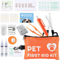 Portable Dog First Aid Kit with Hook - Water Resistant Pouch for Hiking, Camping, Daily Family Use, Travel, Pet Safety, Thoughtful Gift for Pet Owners (45pcs Standard Version)